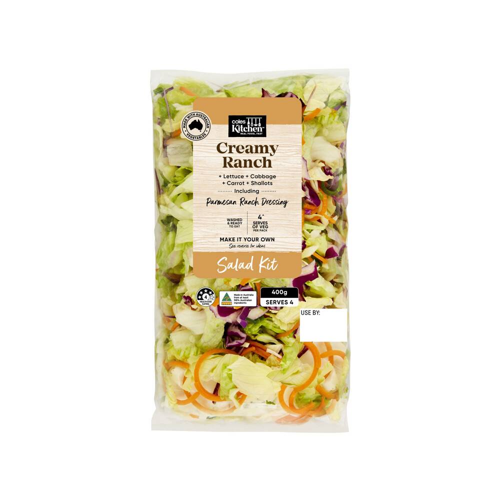 Coles Kitchen Family Ranch Salad Kit 400g