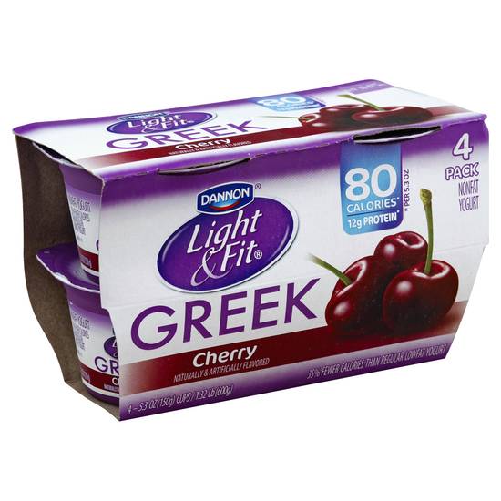 Light + Fit Dannon Cherry Greek Yogurt