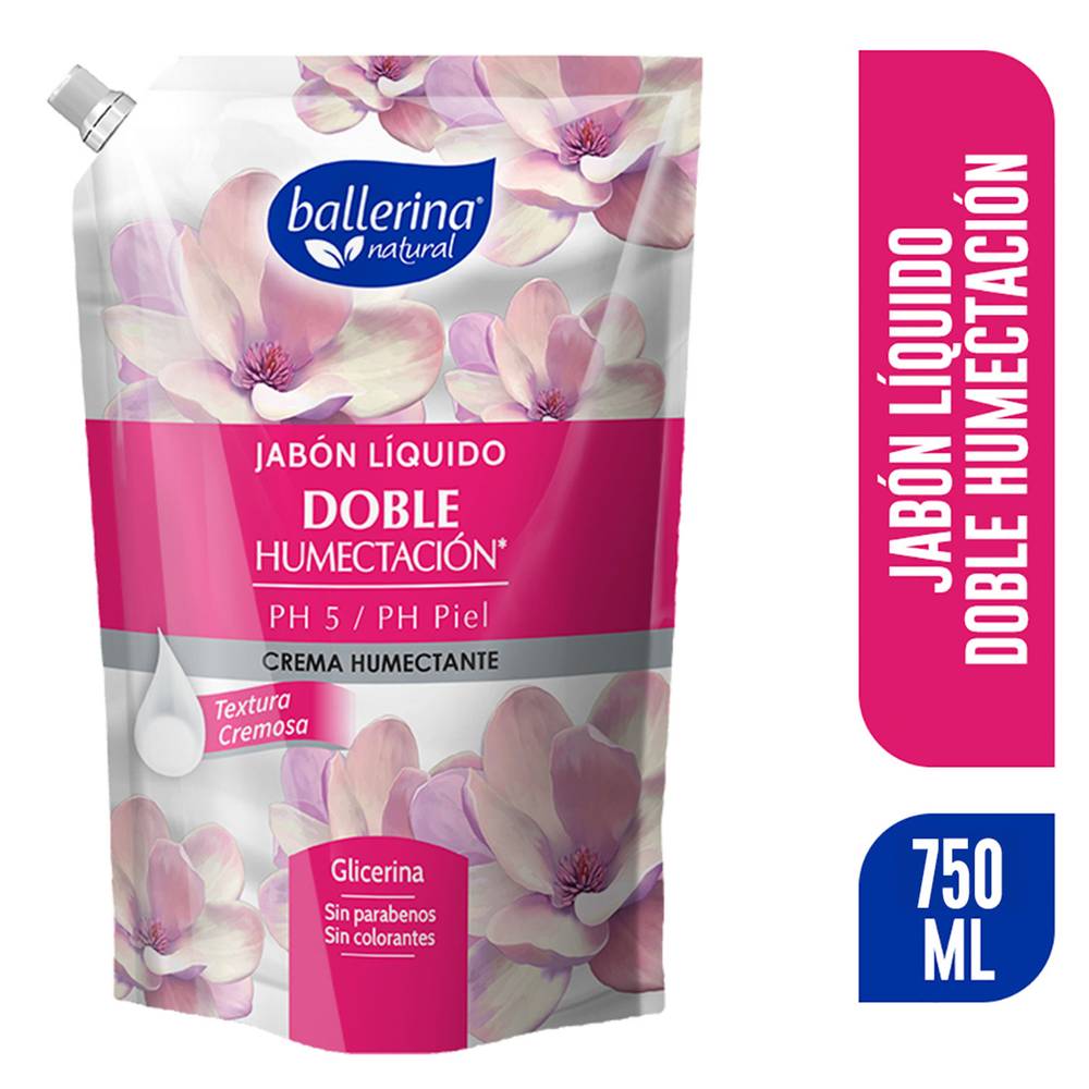 Ballerina jabón doble humectación crema humectante (doypack 750 ml)