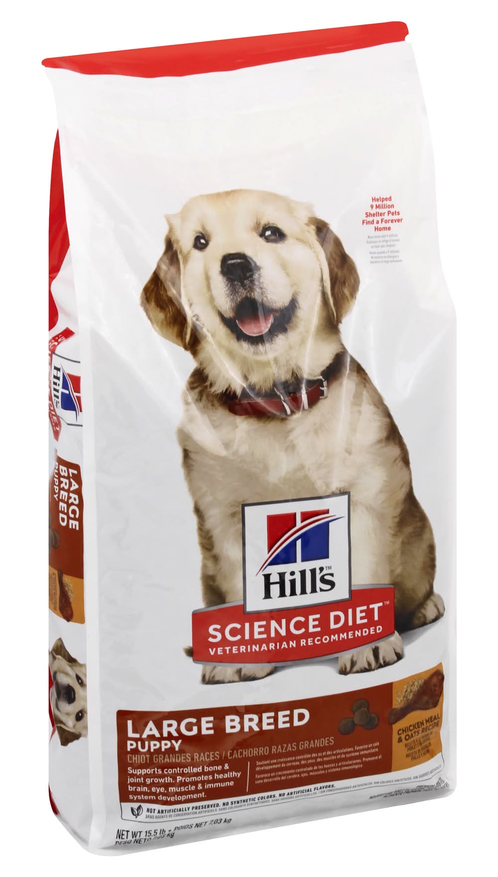Hill's Science Diet Premium Dry Dog Food, Chicken & Oats, Large Breed Puppy (15.5 lbs)