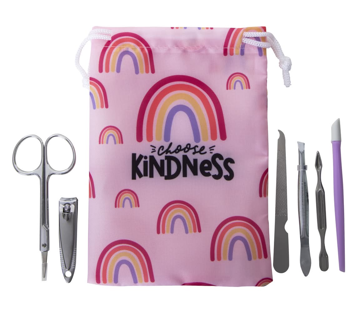 Danielle Creations® Manicure Set With Travel Bag 7-Piece Rainbow