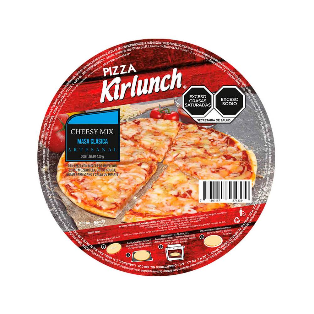 Kirlunch pizza mezcla de quesos (resellable 440 g)