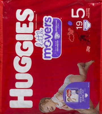Huggies couches taille 5, little movers (19 un) - little movers diapers 5 (19 units)
