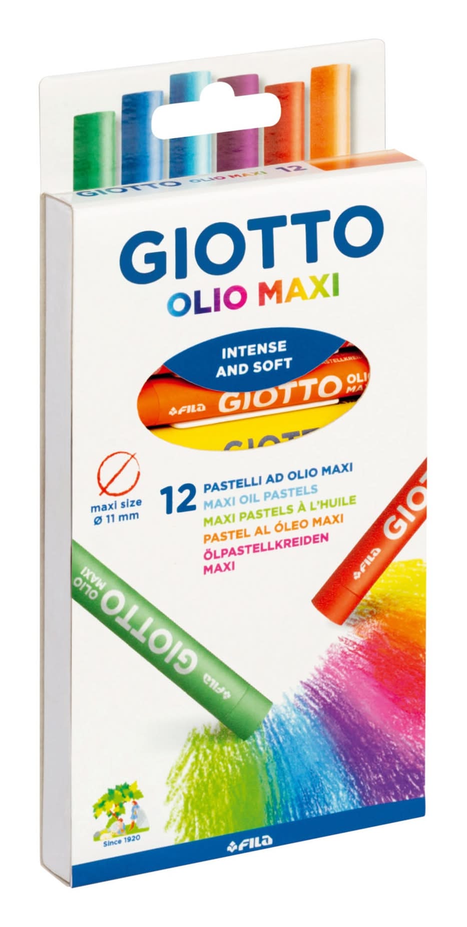 Pastel Óleo Maxi 12 Unidades Giotto