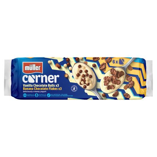 Müller Corner Chocolate Flakes Yogurts ( vanilla -banana )