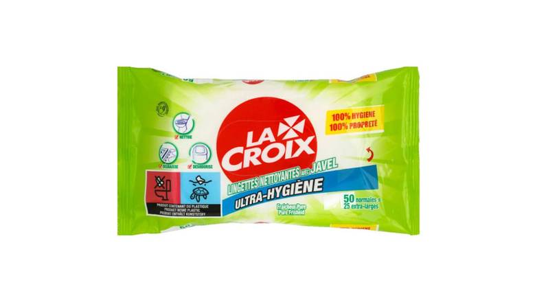 La Croix - Lingettes avec javel fraîcheur pure 100% hygiène 100% propreté