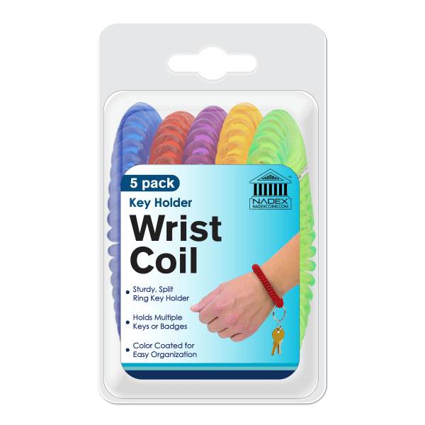 Nadex Wrist Coils With Assorted Colors (5 pack)