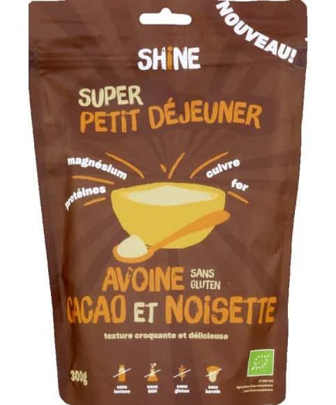 Shine - Super petit déjeuner avec flocons d'avoine, cacao & noisette (300g)