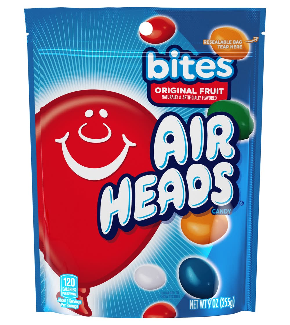 Airheads Bites Candy, Cherry-Blue Raspberry-Orange-Watermelon.-White Mystery (9 oz)