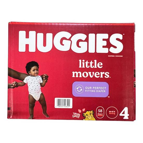 Huggies Little Movers Giga Diapers Size 4 (58 units)