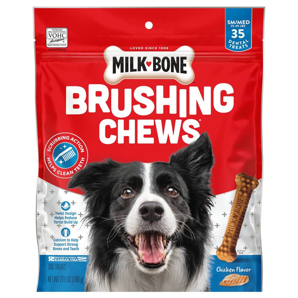 Milk-Bone Brushing Chews Dental Dog Treats S/M (1.72 lbs)