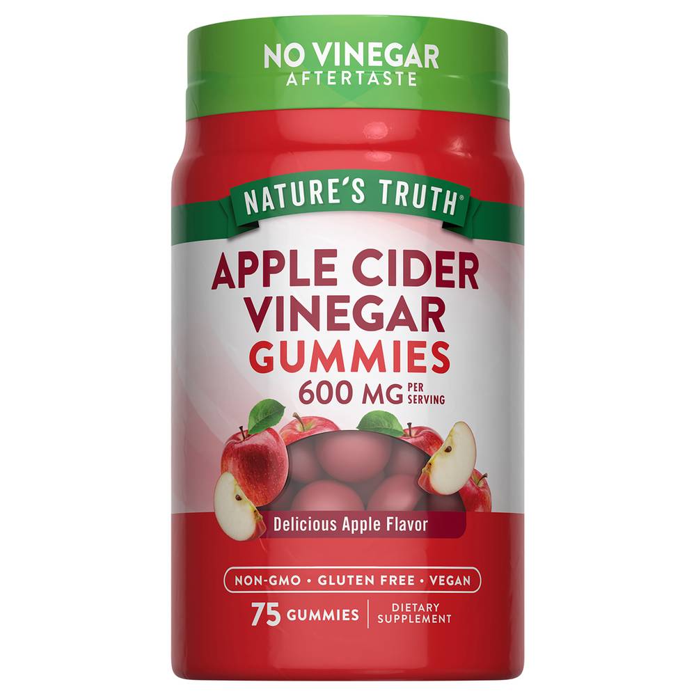 Nature's Truth Apple Cider Vinegar 600 mg Vegan Gummies (8 oz)