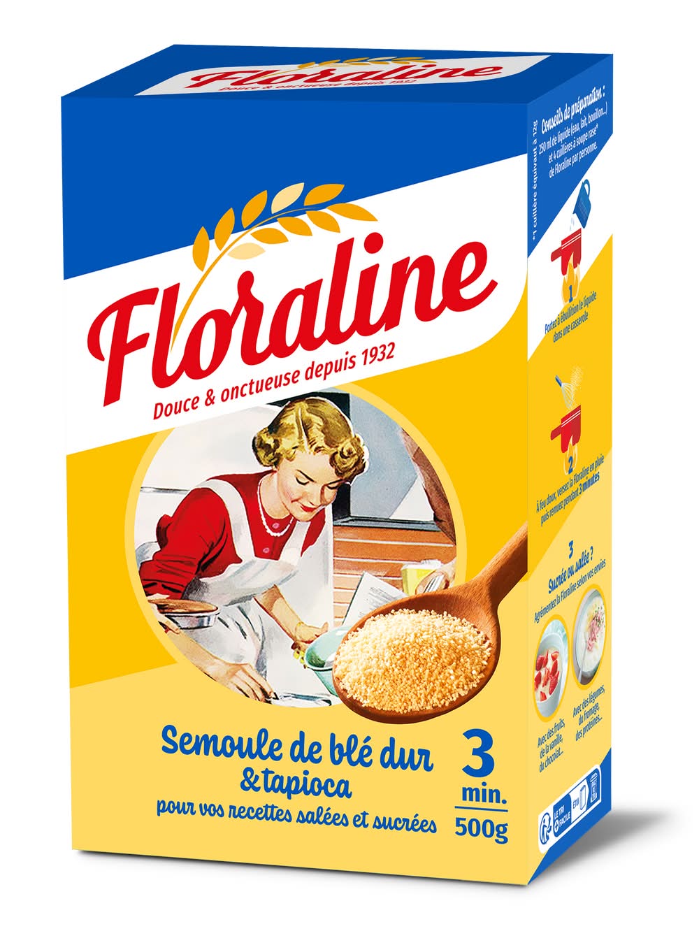 Floraline - Spécialité céréalière à cuire douce et onctueuse (500g)