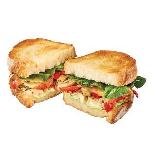 Grilled Vegetable, Pesto and Feta Sandwich