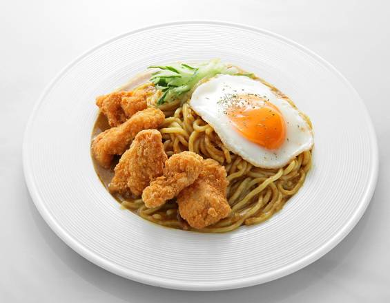 沙嗲咖喱麵佐鮮酥雞套餐 Curry Noodles with Crispy Chicken in Satay Sauce Combo
