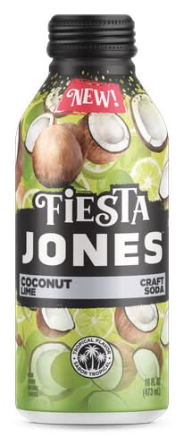 Jones Fiesta Soda, Coconut-Lime (16 fl oz)