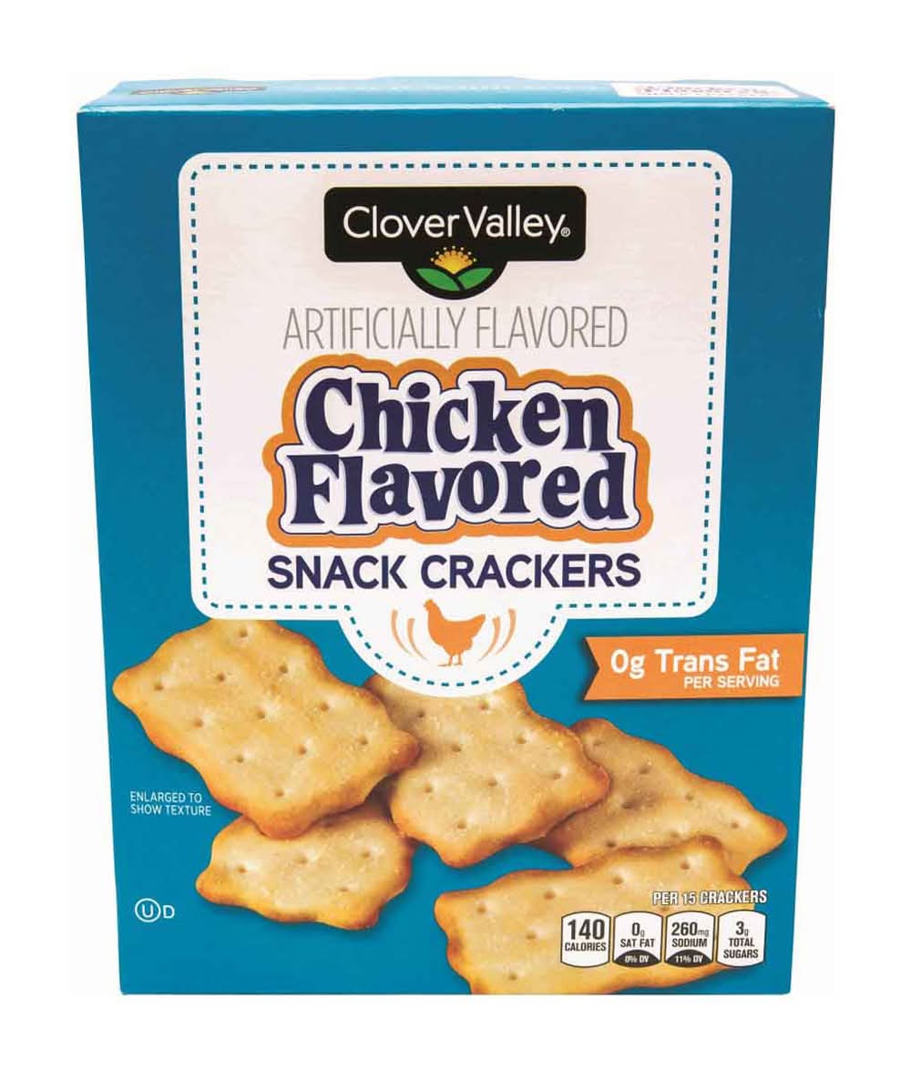 Clover Valley Chicken Flavored Snack Crackers 7.5 Oz