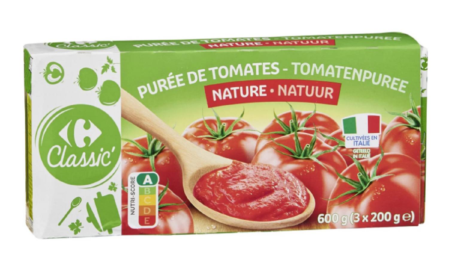 Carrefour - Purée de tomates nature