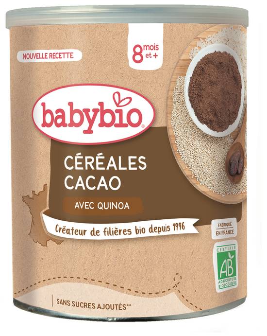 Babybio - Céréales cacao avec quinoa bio pour dès 8 mois et +