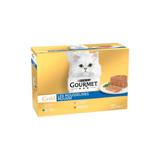 Pâtée pour chats adultes mousse Gourmet 12x85g