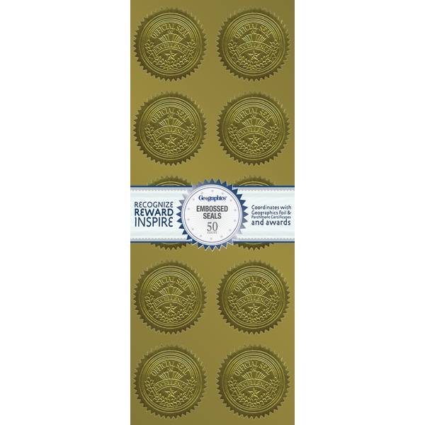 Geographics Gold Excellence Embossed Seals