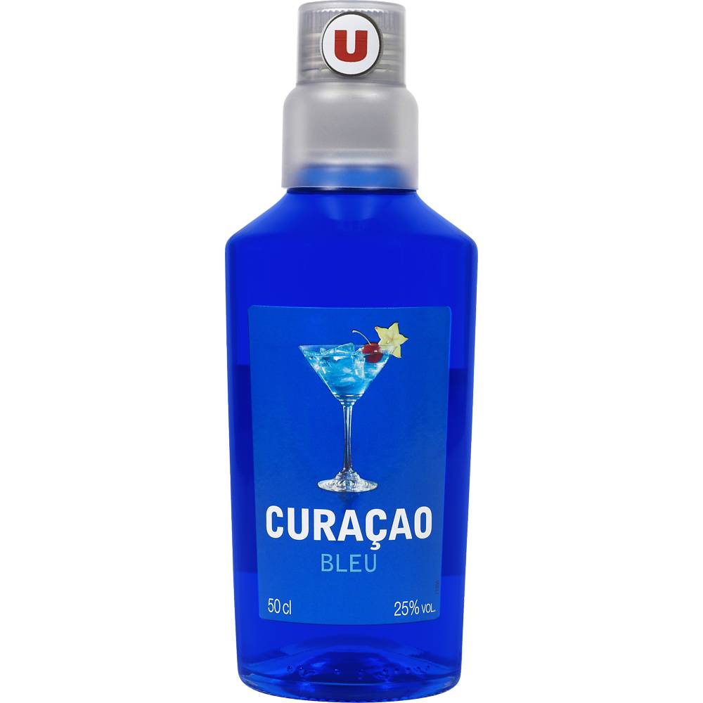 Les Produits U - U liqueur curaçao bleu (500 ml)