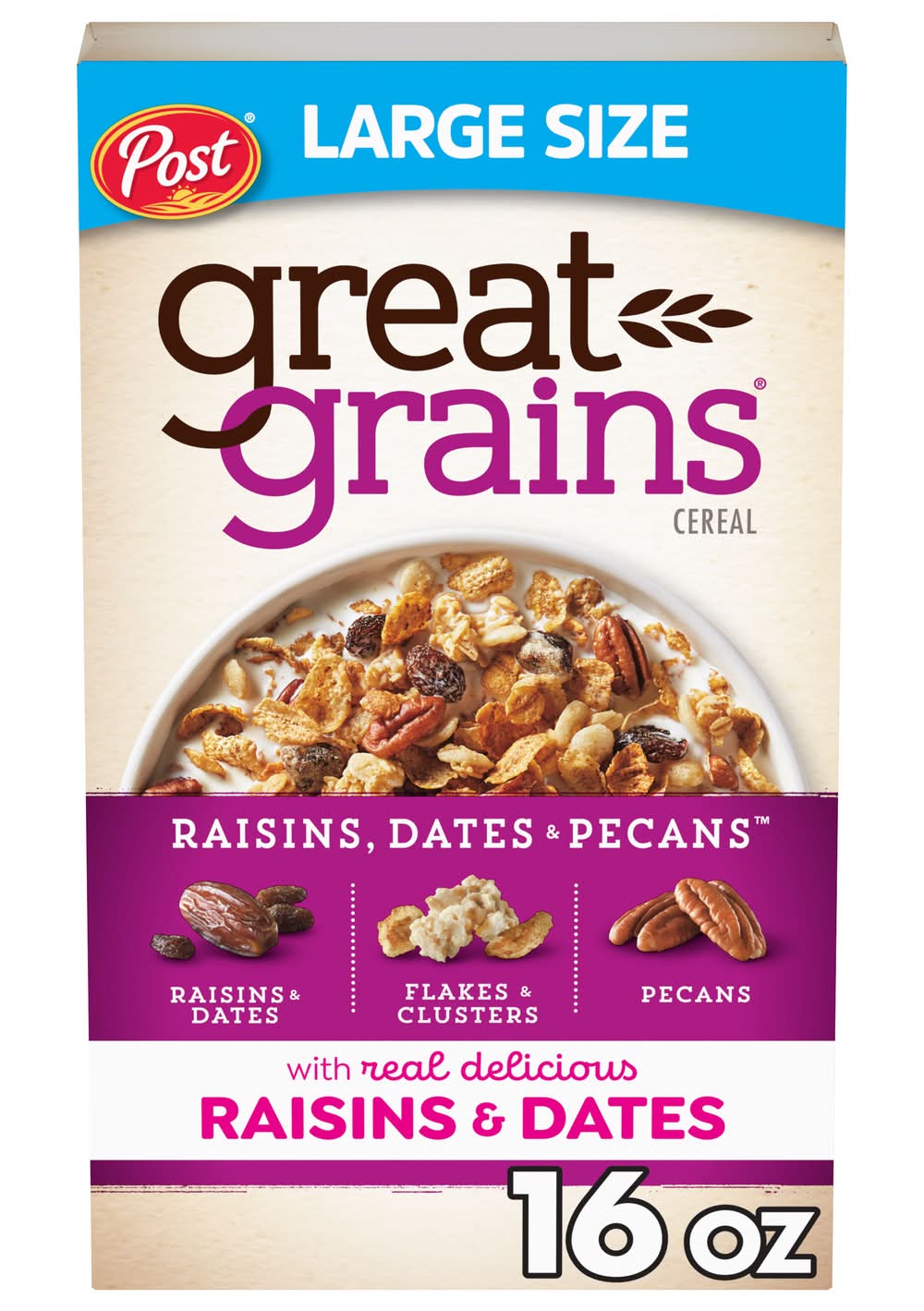 Great Grains Large Size Raisin Dates & Pecans Breakfast Cereal (16 oz)