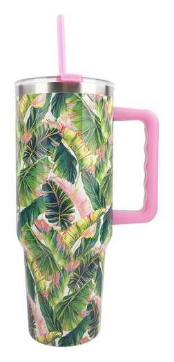 Celebrate It Leaf Toss Stainless Steel Insulated Tumbler 40 Oz., Multi