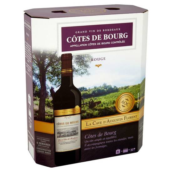 La Cave d''Augustin Florent Côtes de Bourg Grand vin Bordeaux rouge 3 L