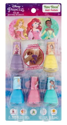Disney Non Toxic Nail Polish Set 3+ Years, Assorted (0.12 fl oz, 5 ct)