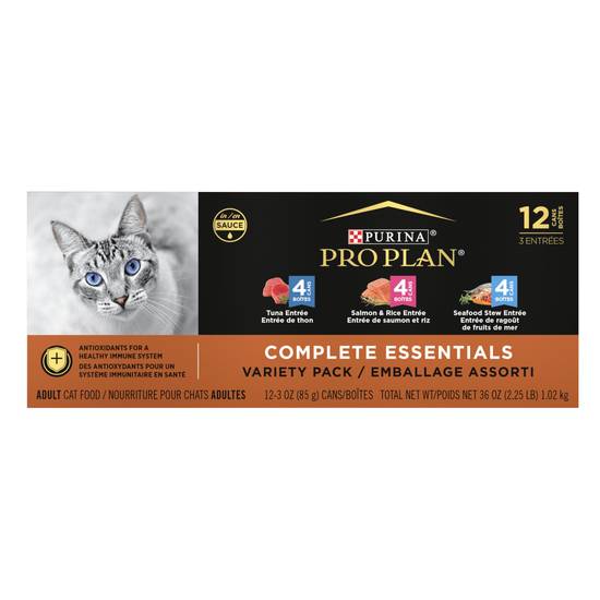 Pro Plan Purina High Protein Wet Cat Food Variety pack (12 ct)