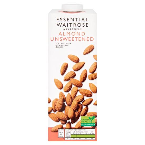 Essential Waitrose & Partners Almond Unsweetened Milk (1 L)