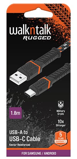Walkntalk Rugged Usb-A To Usb-C Cable