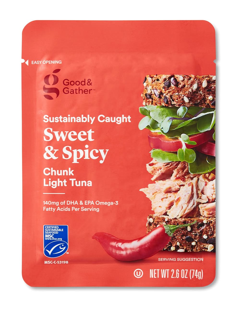 Good & Gather Chunk Light Tuna, Sweet-Spicy (2.6 oz)