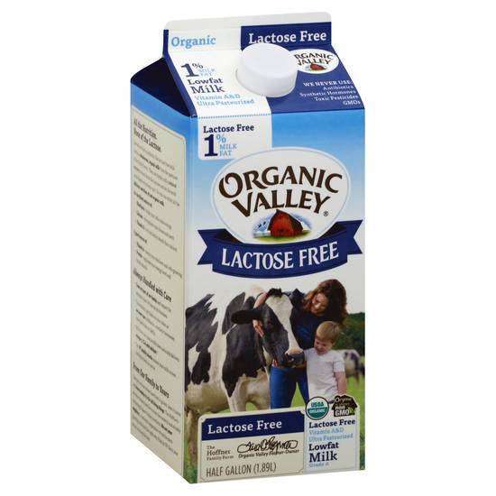 Organic Valley Lactose Free 1% Lowfat Milk (1/2 gal)