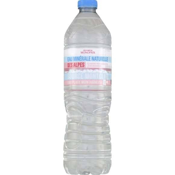 Monoprix Eau Minerale Des Alpes Source Montclar La Bouteille D'Un Litre