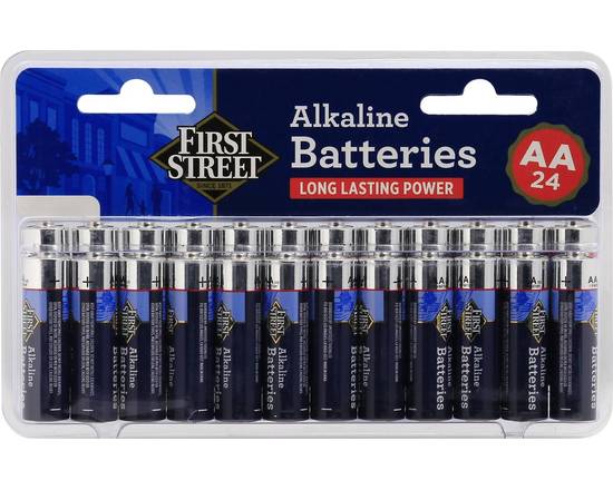 First Street · AA Long Lasting Power Alkaline Batteries (24 ct)