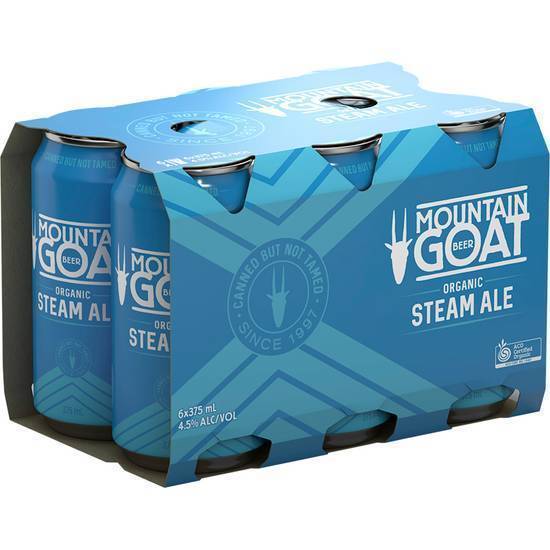 Mountain Goat Organic Steam Ale Can 6x375mL