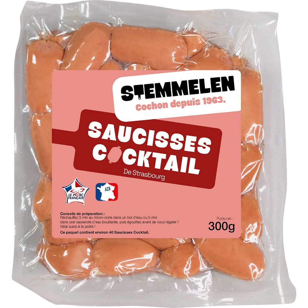 Stemmelen - Saucisse cocktail de strasbourg (300g)