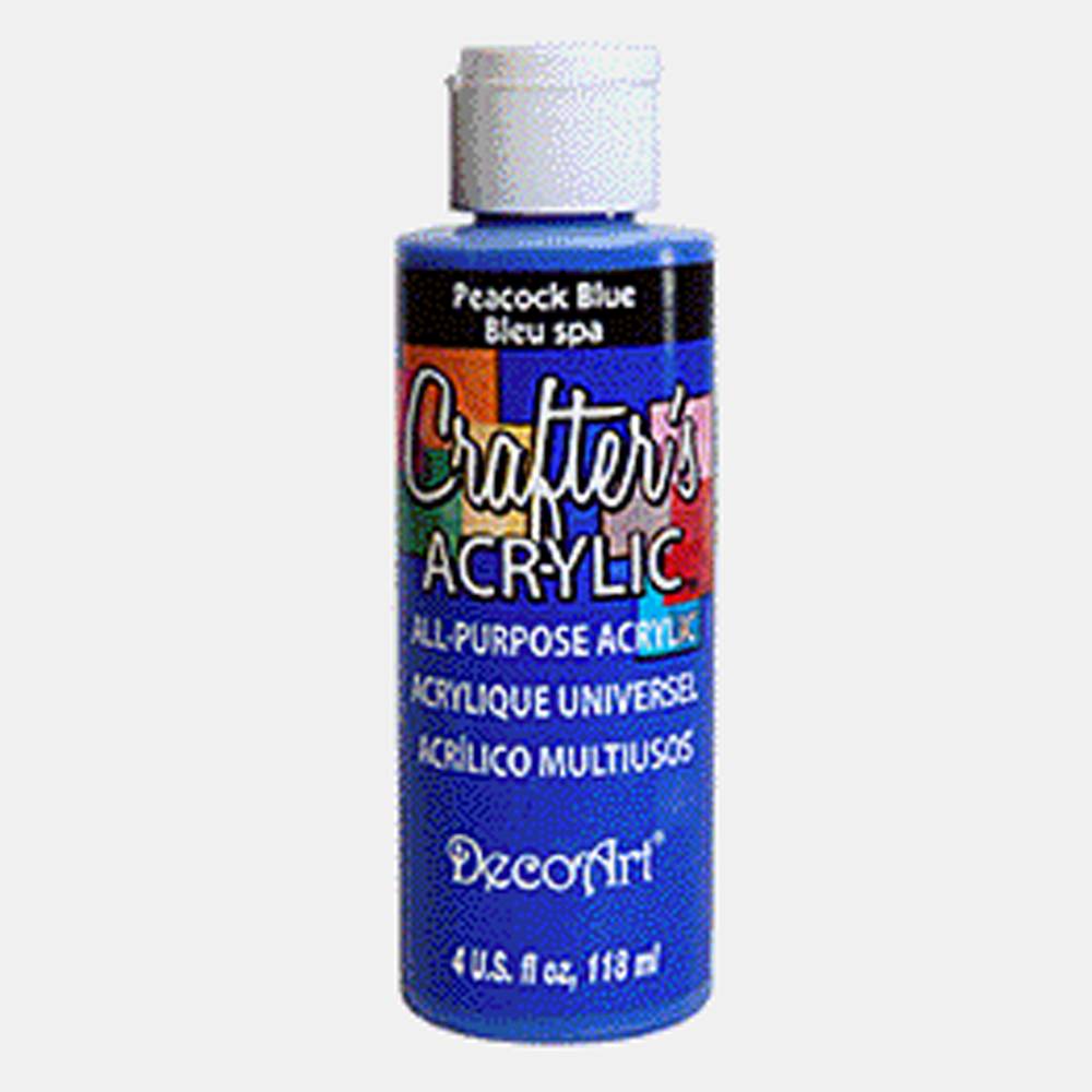 DecoArt Crafter's Acrylic Paint, Peackock Blue (118 g)