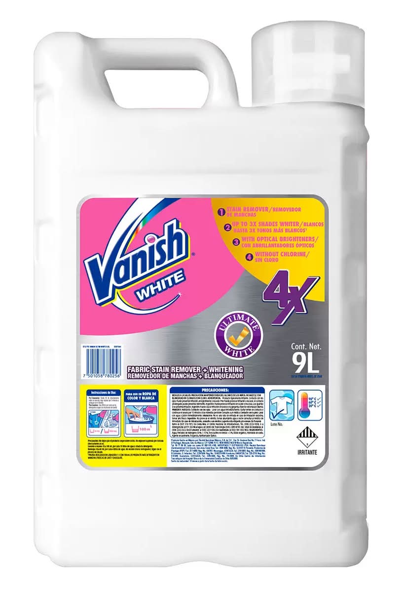 Vanish · Removedor de manchas líquido para ropa (9 L)