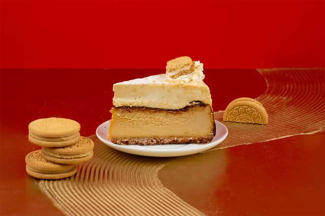 Brown Sugar Basque Cheesecake with OREO® Pieces
