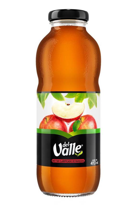 Del valle néctar clarificado sabor manzana (413 ml)