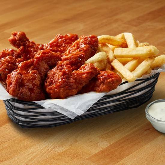 Sweet Red Chili Wings  w/Fries Basket