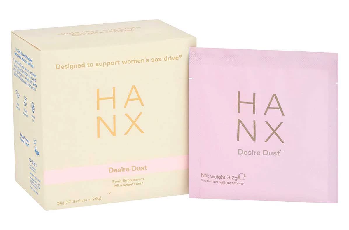 Hanx Vegan Desire Dust Supplement For Womens Libido Sachets 10S
