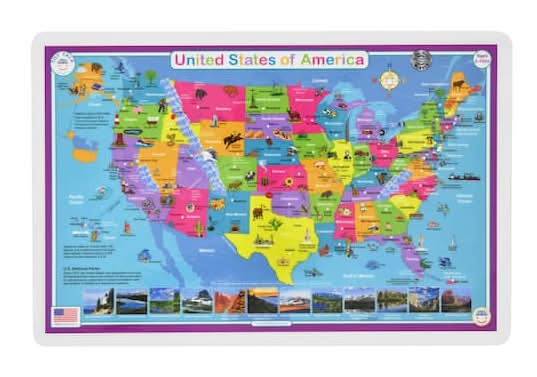 Tot Talk United States Of America Placemat