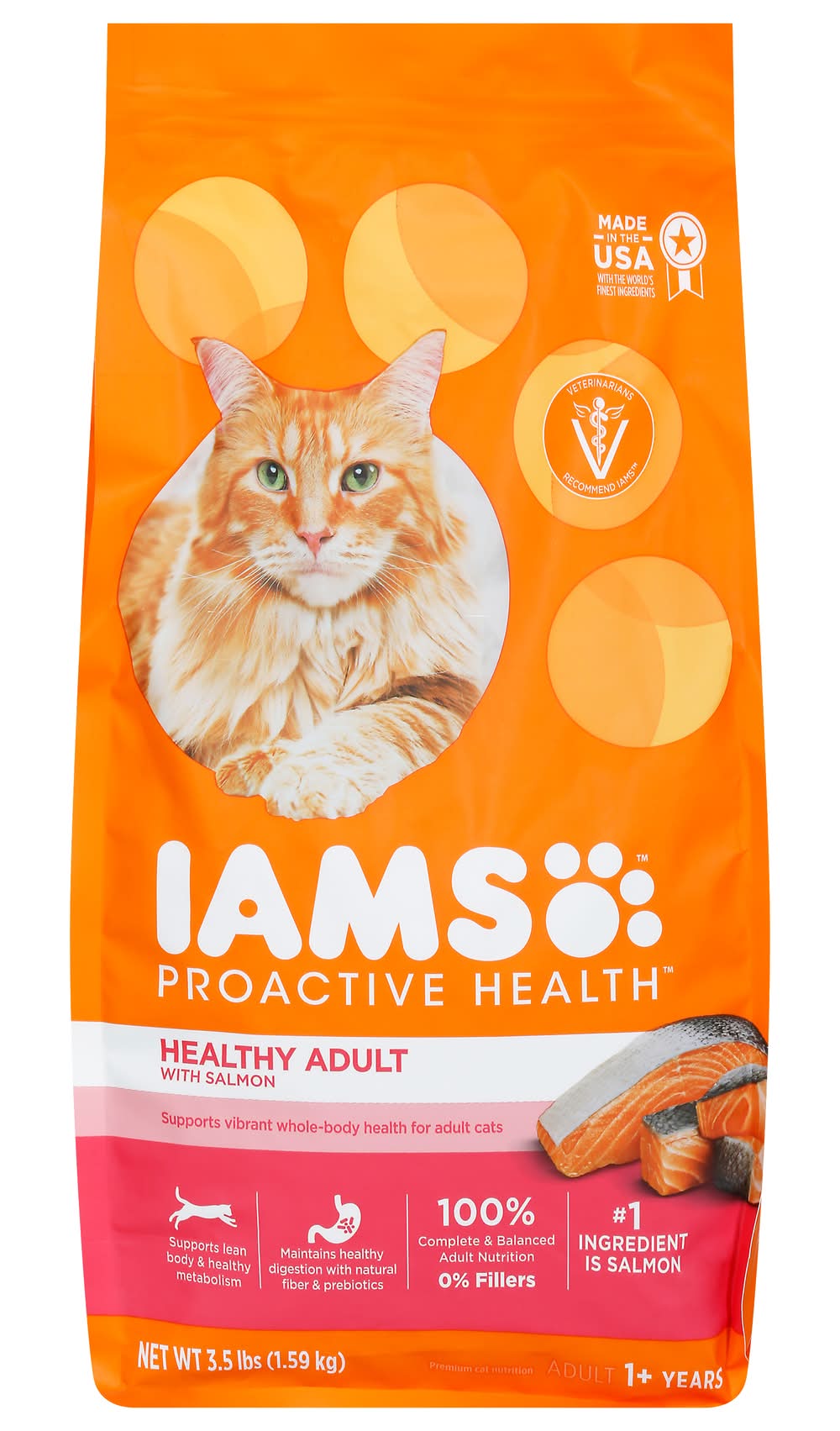 Iams Proactive Health Premium Dry Cat Food, Salmon (3.5 lbs)
