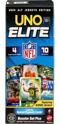 Mattel Uno Elite Nfl 2025 Alt Jerseys Edition Booster Set (40 ct)
