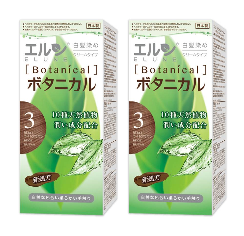 【2件組 85折】伊露恩-草本染髮霜3明栗色(50G+50G+20G/盒)*2件