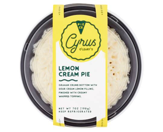 Cyrus O'Leary's Pies Cream Pie Sour Lemon Single Serve (7 oz)